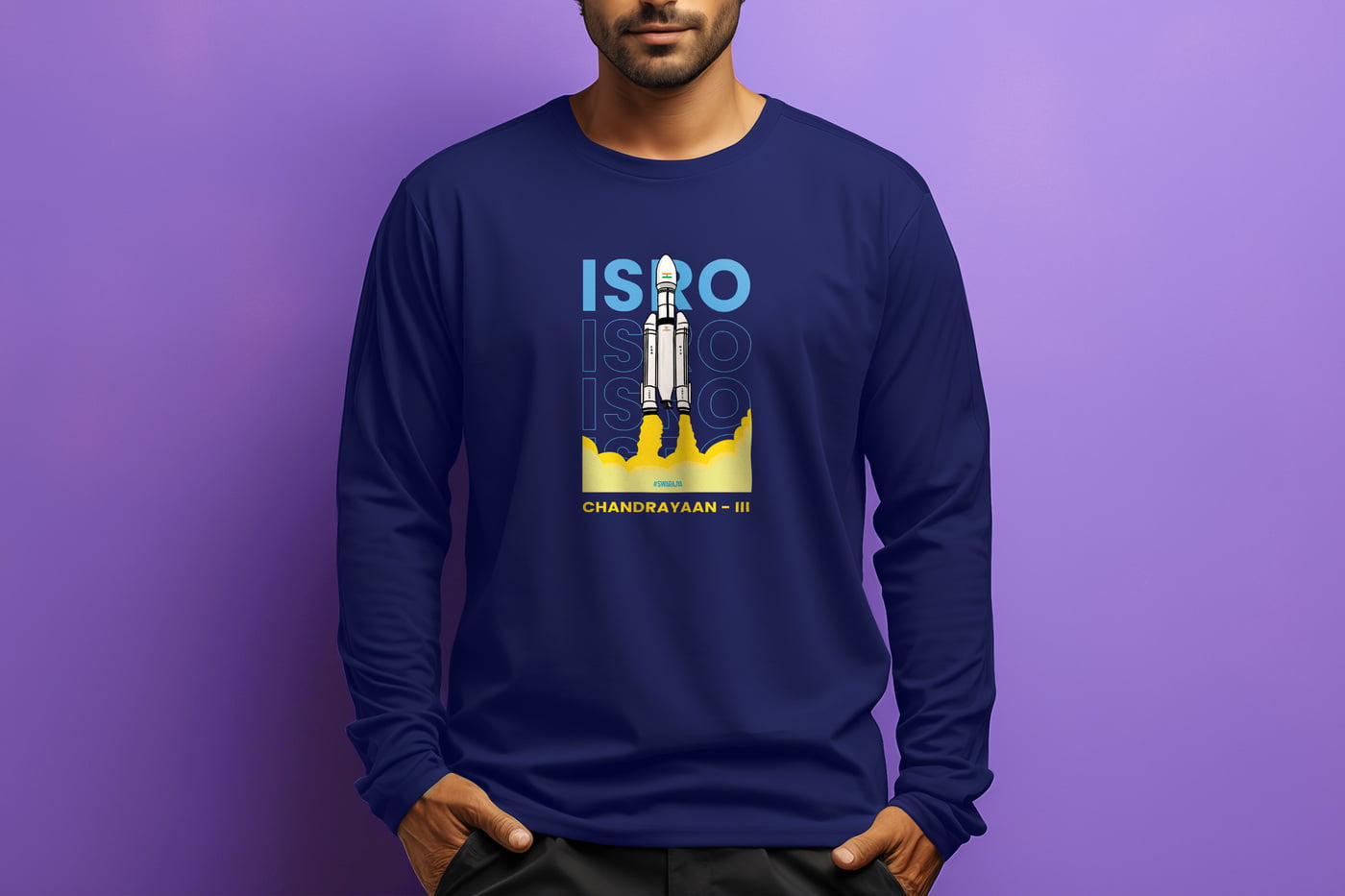 Chandrayaan III - ISRO Rising - Full Sleeve T-Shirt