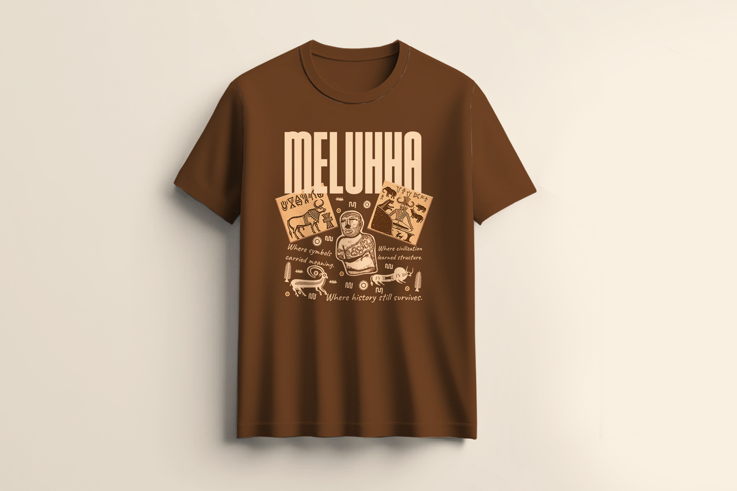 MELUHHA T-shirt - History never disappeared. It evolved.
