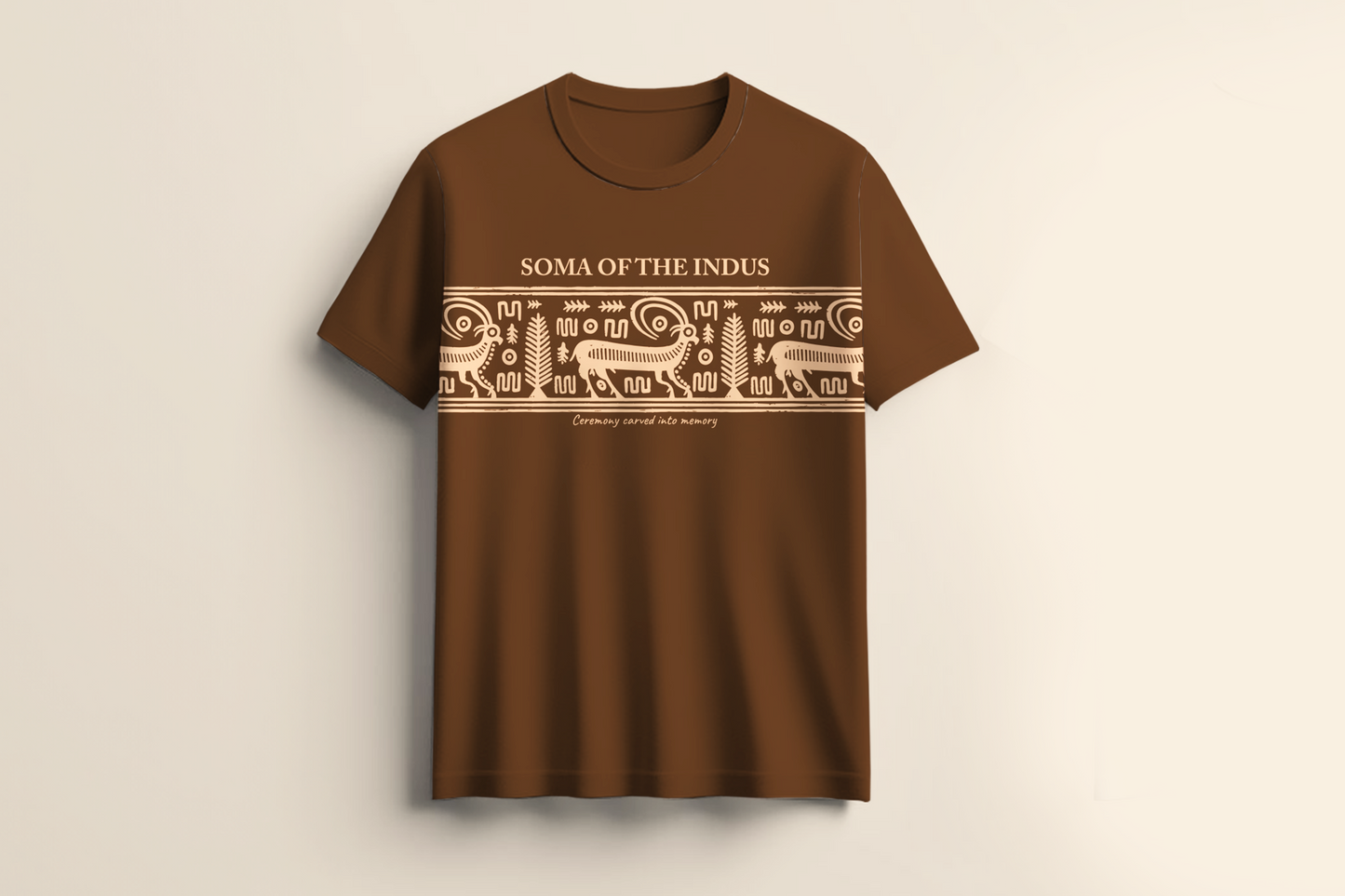 SOMA OF THE INDUS T-shirt - Ancient rituals preserved in clay.