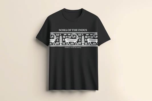 SOMA OF THE INDUS T-shirt - Ancient rituals preserved in clay.