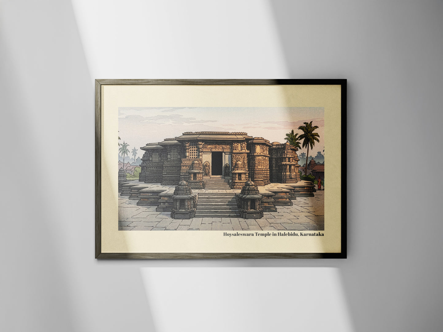 Hoysaleswara Temple in Halebidu, Karnataka - (Unframed Poster)