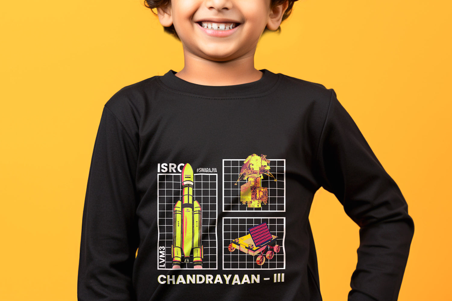 Chandrayaan III - LVM, Lander, Rover - Kids - Full Sleeve