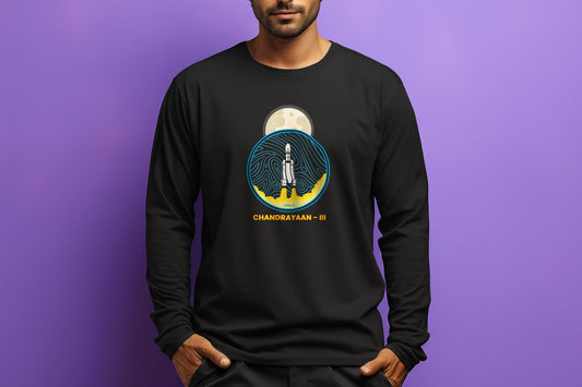 Chandrayaan III - Rocket to Moon - Full Sleeve T-shirt