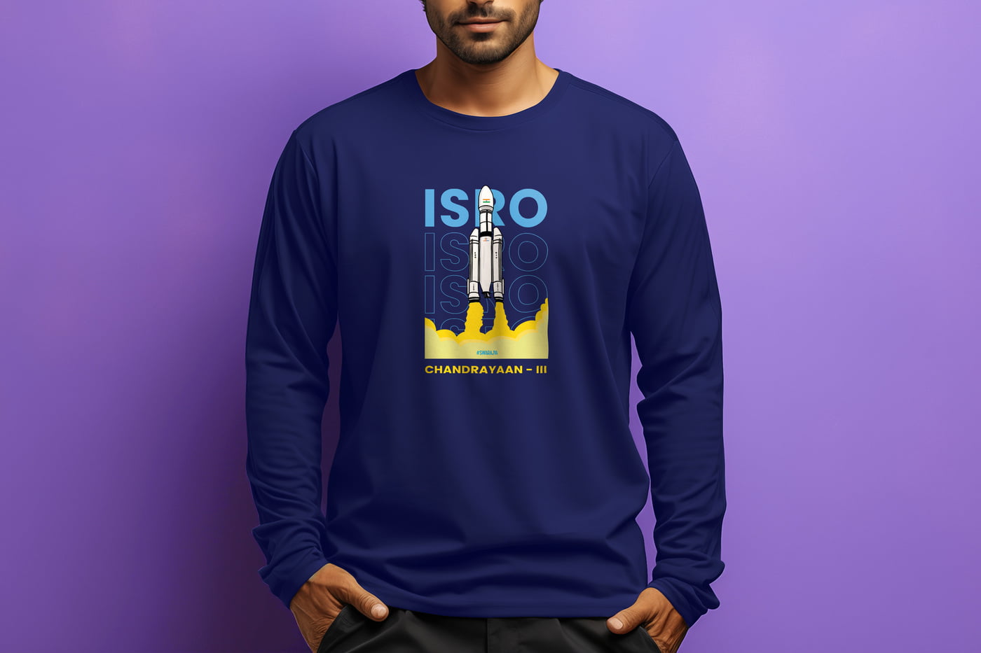 Chandrayaan III - ISRO Rising - Full Sleeve T-Shirt