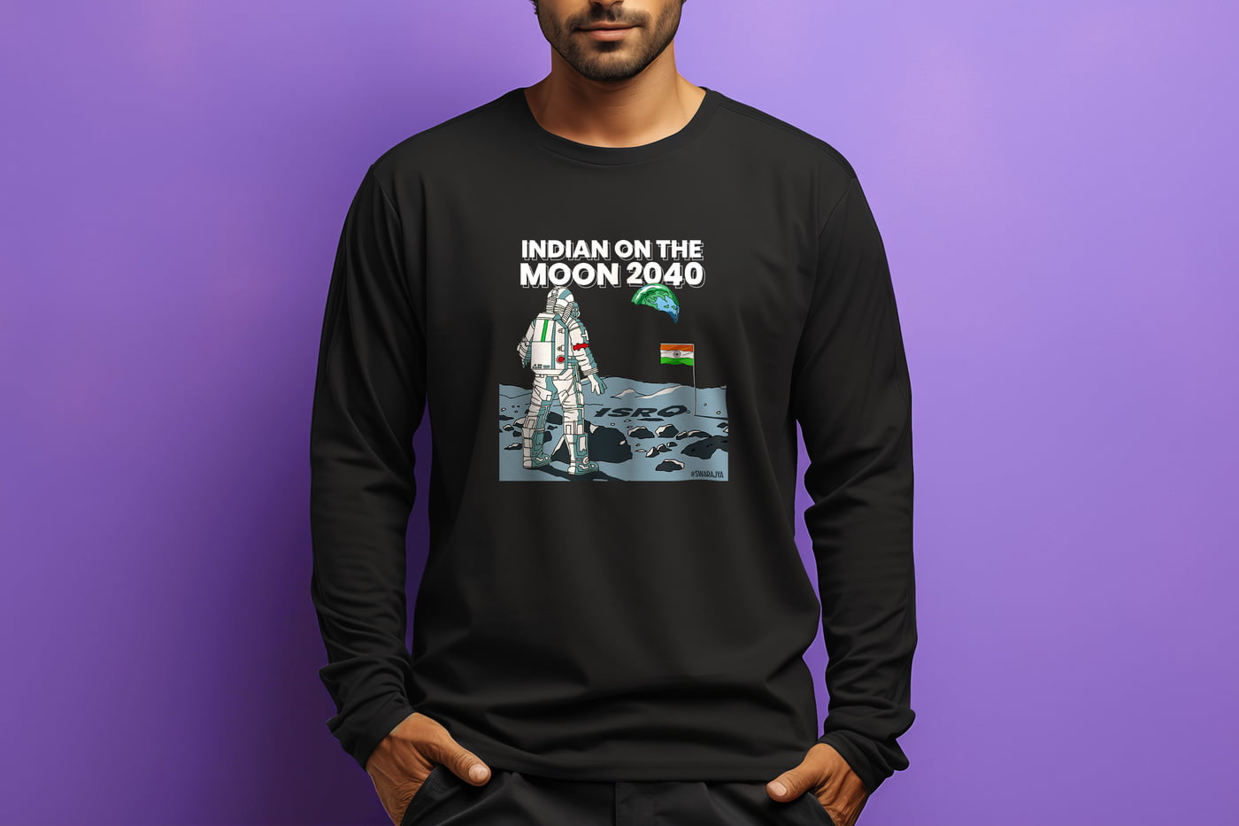 Man On The Moon - Full Sleeve T-shirt