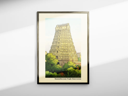 Ramanathaswamy Temple, Rameswaram - (Unframed Poster)