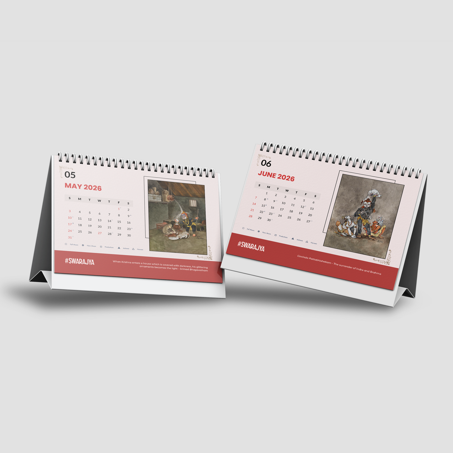 The Swarajya 2026 Calendar By Keshav - Glimpses from Srimadbhagavatham