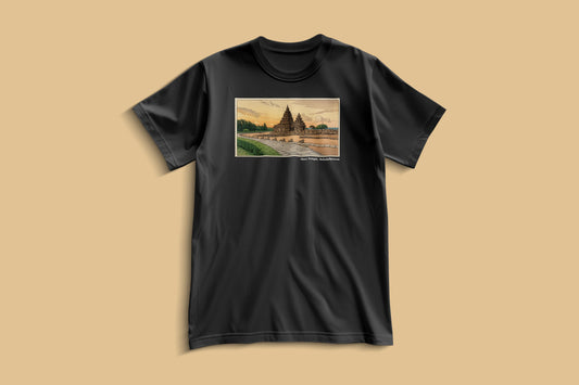 Where Stone Meets the Sea - Shore Temple T-shirt