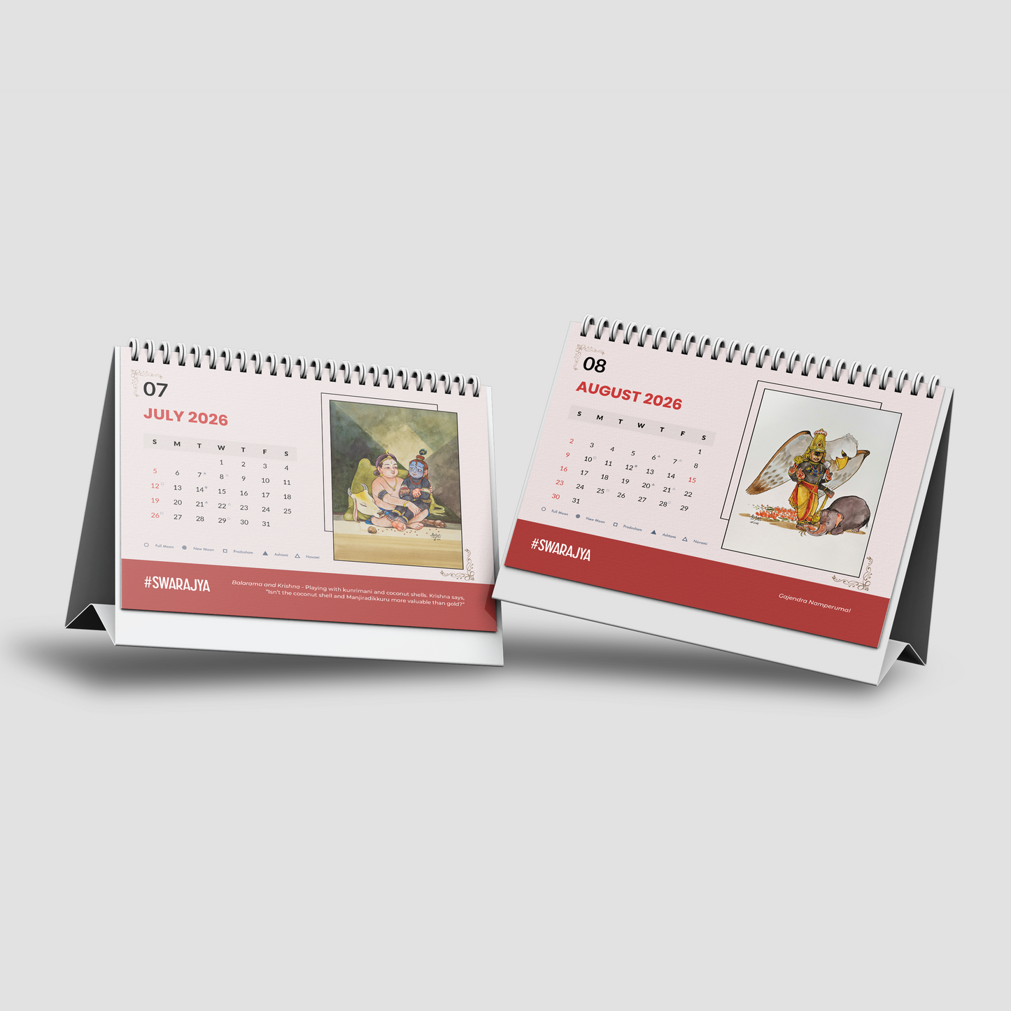 The Swarajya 2026 Calendar By Keshav - Glimpses from Srimadbhagavatham