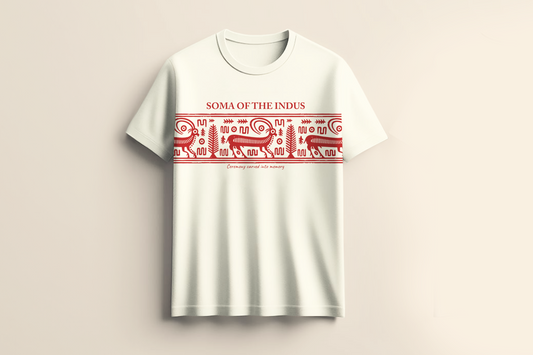 SOMA OF THE INDUS T-shirt - Ancient rituals preserved in clay.