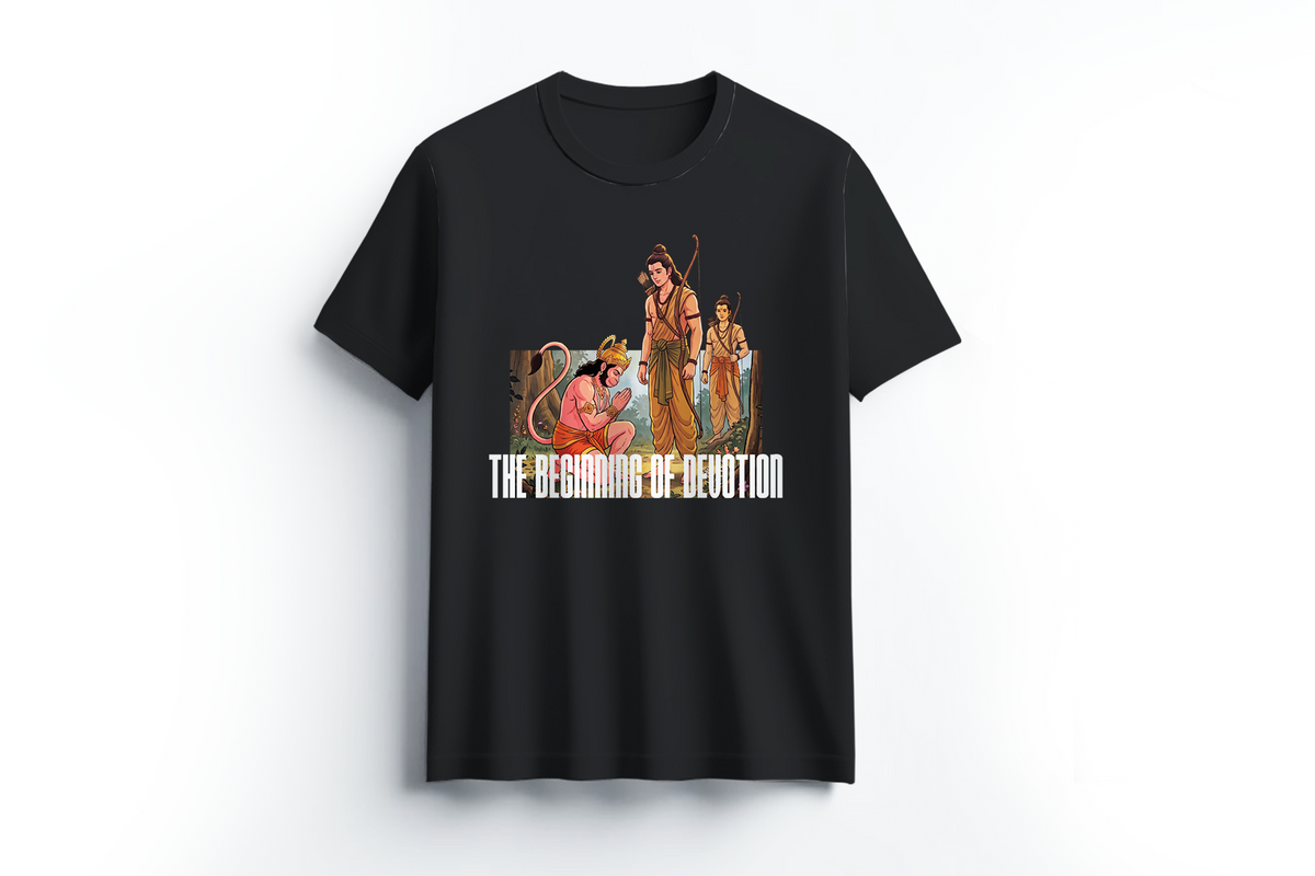 The Beginning of Devotion – Hanuman Meets Rama T-Shirt